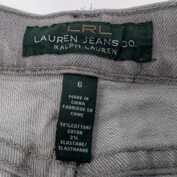 Lauren Jeans Co. W6 Y2K Gray Wash Straight Leg Vintage Denim Jeans - Picture 2 of 15
